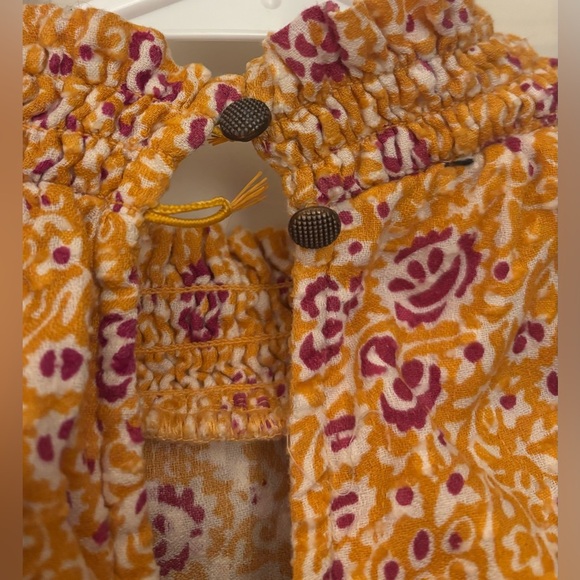 Maeve By Anthropologie Printed & Embroidered Boho 100% Cotton Blouse, Size 2 - Picture 7 of 11